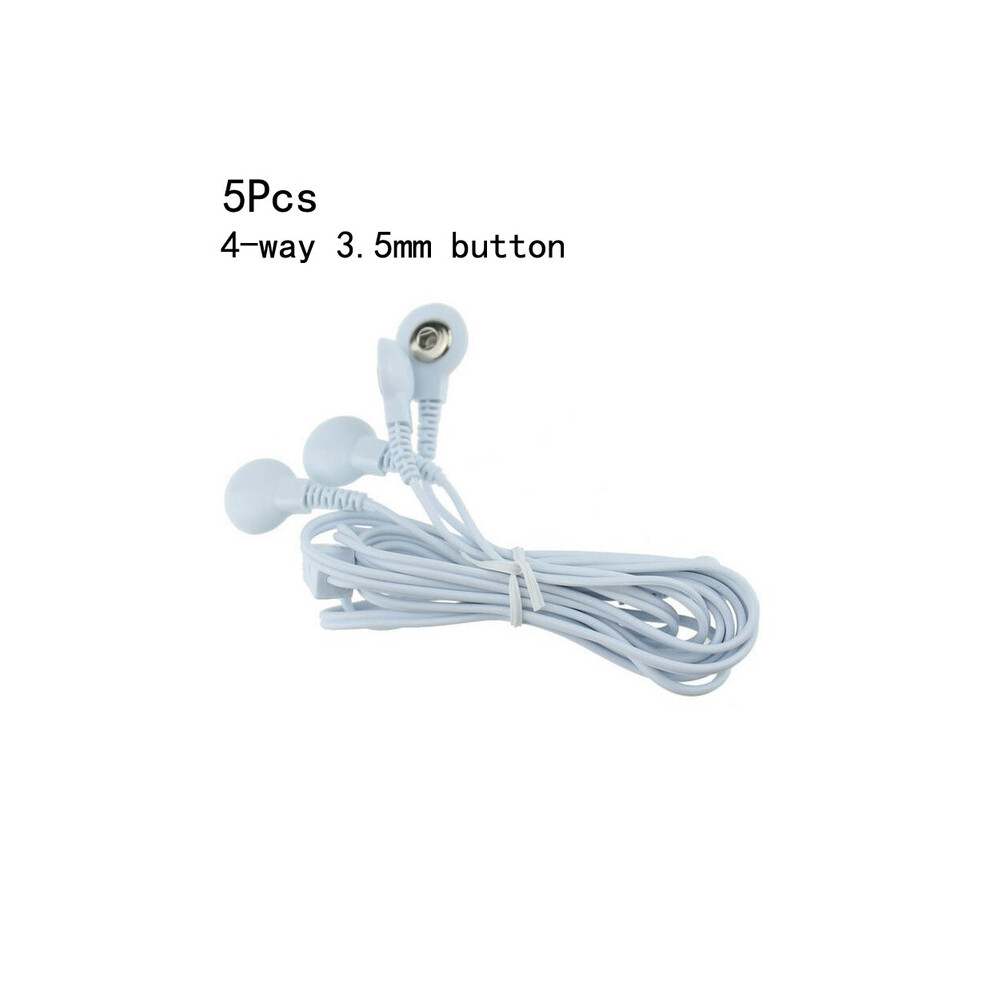 Dechoicelife (A-4-Ways Button) 5Pcs/Lot Massager Accessories Electrode Pads Tens Cable Acupuncture Digital Therapy Health Pads For Massager