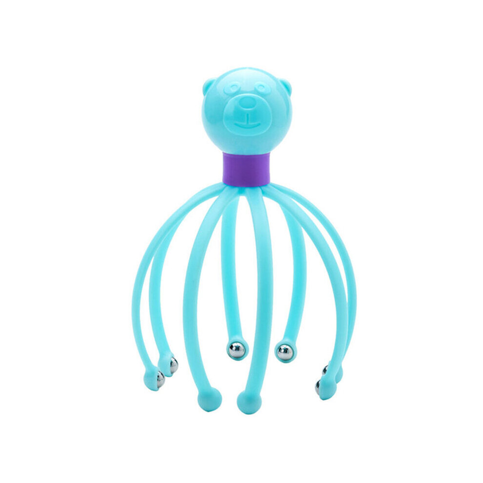 Dechoicelife Blue (A- Bear) Head Massager Neck Massage Anti-Stress Pain Relief Octopus Scalp Stress Relax Headache Stimulate Blood Circulate Head Massage