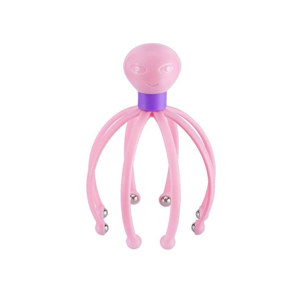 Dechoicelife Pink (A- Alien) Head Massager Neck Massage Anti-Stress Pain Relief Octopus Scalp Stress Relax Headache Stimulate Blood Circulate Head Massage