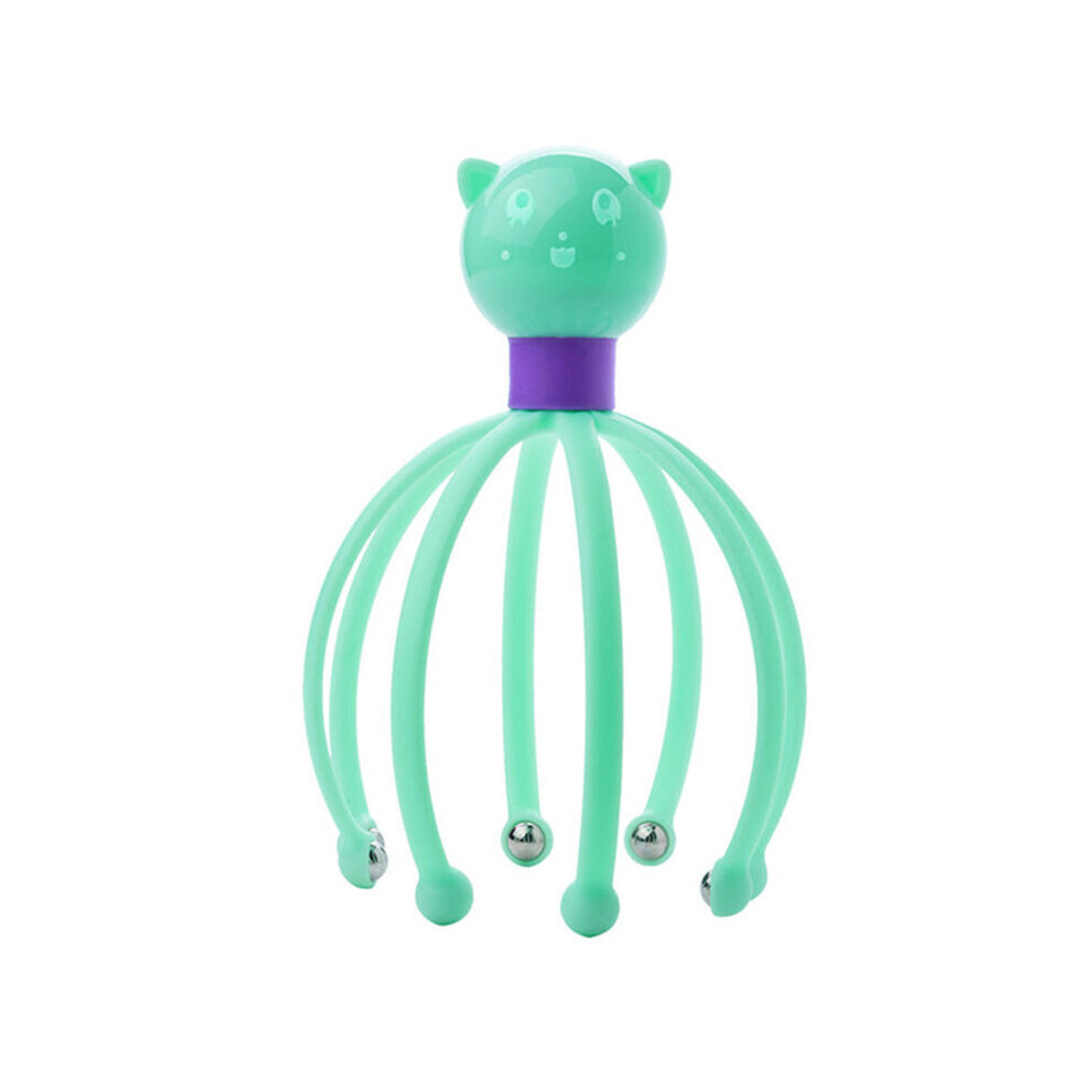 Dechoicelife Green (A- Bear) Head Massager Neck Massage Anti-Stress Pain Relief Octopus Scalp Stress Relax Headache Stimulate Blood Circulate Head Massage