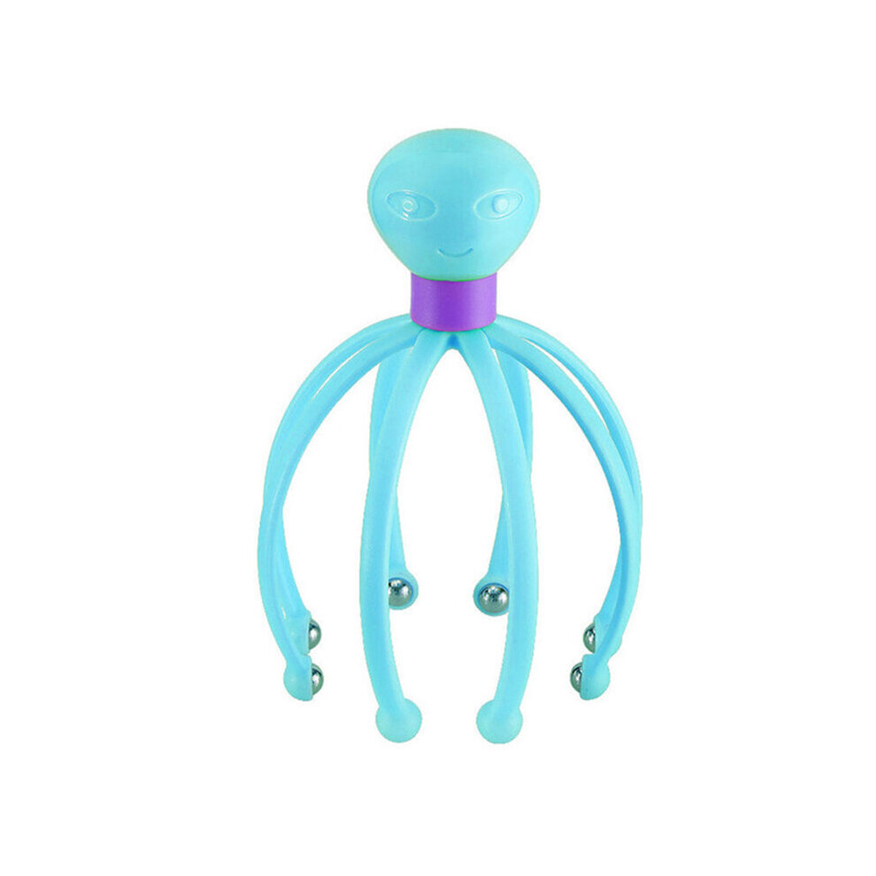 Dechoicelife Blue (A- Alien) Head Massager Neck Massage Anti-Stress Pain Relief Octopus Scalp Stress Relax Headache Stimulate Blood Circulate Head Massage