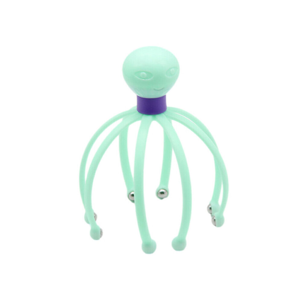 Dechoicelife Green (A- Alien) Head Massager Neck Massage Anti-Stress Pain Relief Octopus Scalp Stress Relax Headache Stimulate Blood Circulate Head Massage