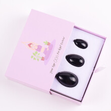 (a-3 pcs sets) Yoni Egg Natural Obsidian Massage Set Undrill &Wooden base Crystal Mineral Ball Kegel Exercise Pelvic Floor Muscle Vaginal
