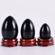(a-undrill 3 pcs) Yoni Egg Natural Obsidian Massage Set Undrill &Wooden base Crystal Mineral Ball Kegel Exercise Pelvic Floor Muscle Vaginal