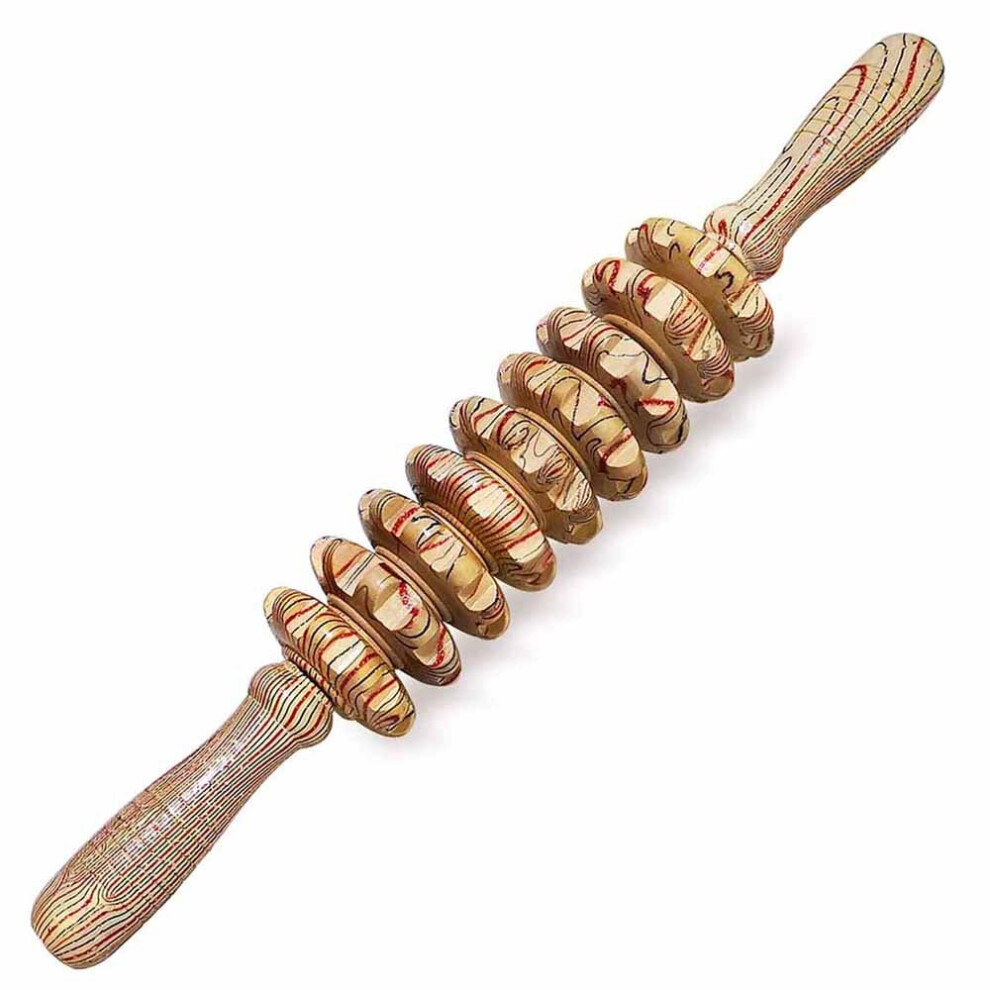 Dechoicelife (A-A1) Wooden Therapy Massager Roller Trigger Point Massager Stick For Fascia Cellulite Muscle & Abdomen Body, Muscle Belly Relief Tool