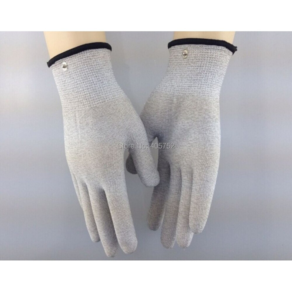 Dechoicelife Silver (A-1 Pair Gloves) 1-10 Pairs Conductive Fiber Massage Gloves For Tens/Ems For Therapy Hand Massager Anti-Static/Anti-Skid Electrode Gloves