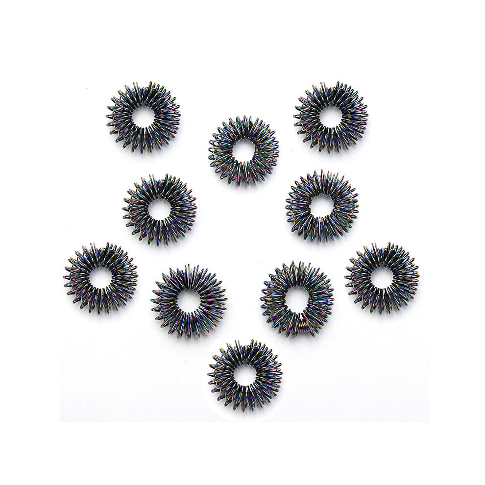 Dechoicelife (A-10Pcs) 5Pcs/10Pcs Finger Massage Ring Acupuncture Ring Health Care Body Massager Relax Hand Massage Finger Lose Weight