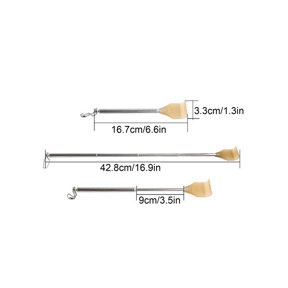 Dechoicelife (A-4) Adjustable Back Scratcher Stainless Steel Back Telescopic Portable Extendable Claw Extender Tickle Stick Massage Relaxation Tool