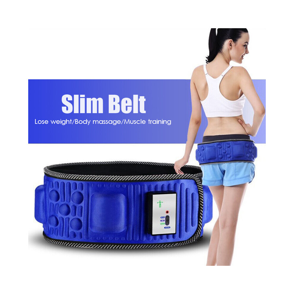 (a- EU Plug) Body Electric Vibrating Massager 5 Motors Slimming Belt Body Waist Leg Slimming Fat Burning Weight Losing Body Shaping Machine