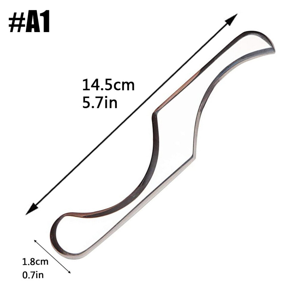 Dechoicelife (A-A1) Stainless Steel Gua Sha Scraping Massage Tool Lymphatic Drainage Massager Anti-Cellulite Body Shaping Relieve Muscle Soreness