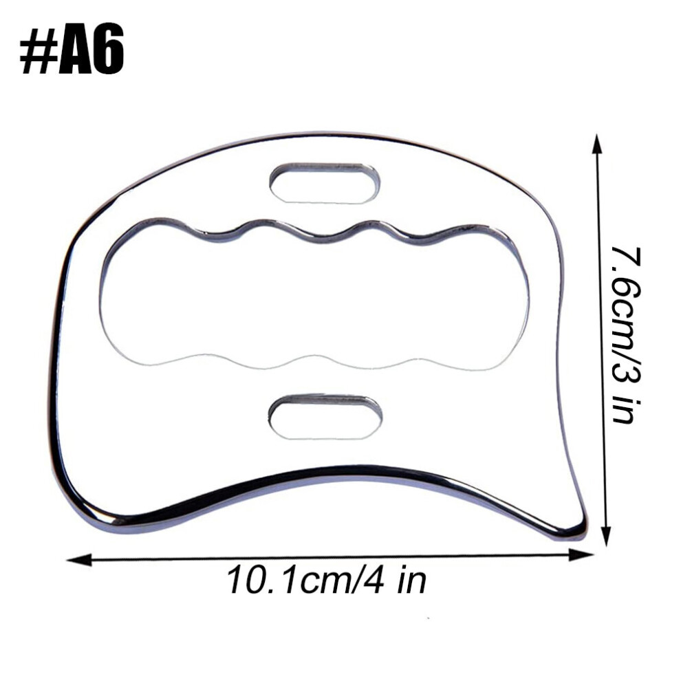 Dechoicelife (A-A6) Stainless Steel Gua Sha Scraping Massage Tool Lymphatic Drainage Massager Anti-Cellulite Body Shaping Relieve Muscle Soreness
