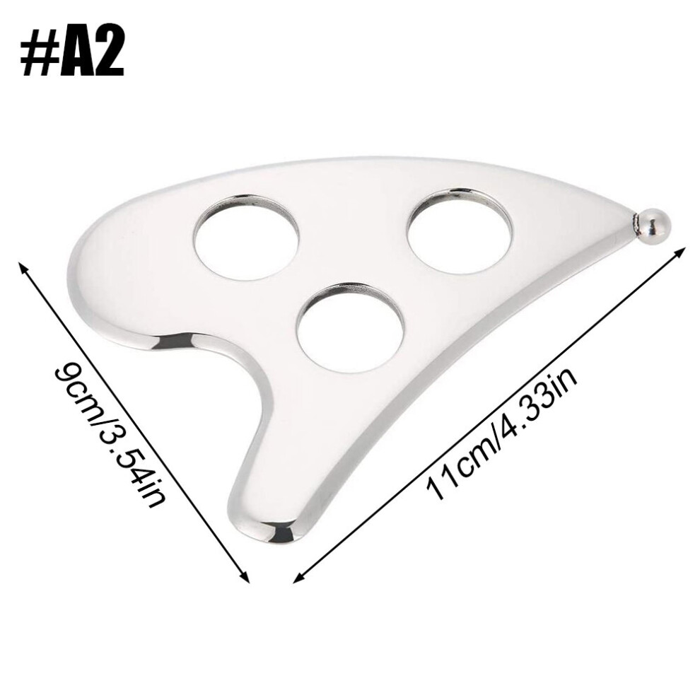 Dechoicelife (A-A2) Stainless Steel Gua Sha Scraping Massage Tool Lymphatic Drainage Massager Anti-Cellulite Body Shaping Relieve Muscle Soreness