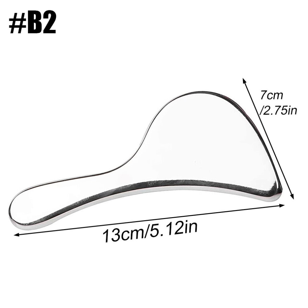 Dechoicelife (A-B2) Stainless Steel Gua Sha Scraping Massage Tool Lymphatic Drainage Massager Anti-Cellulite Body Shaping Relieve Muscle Soreness