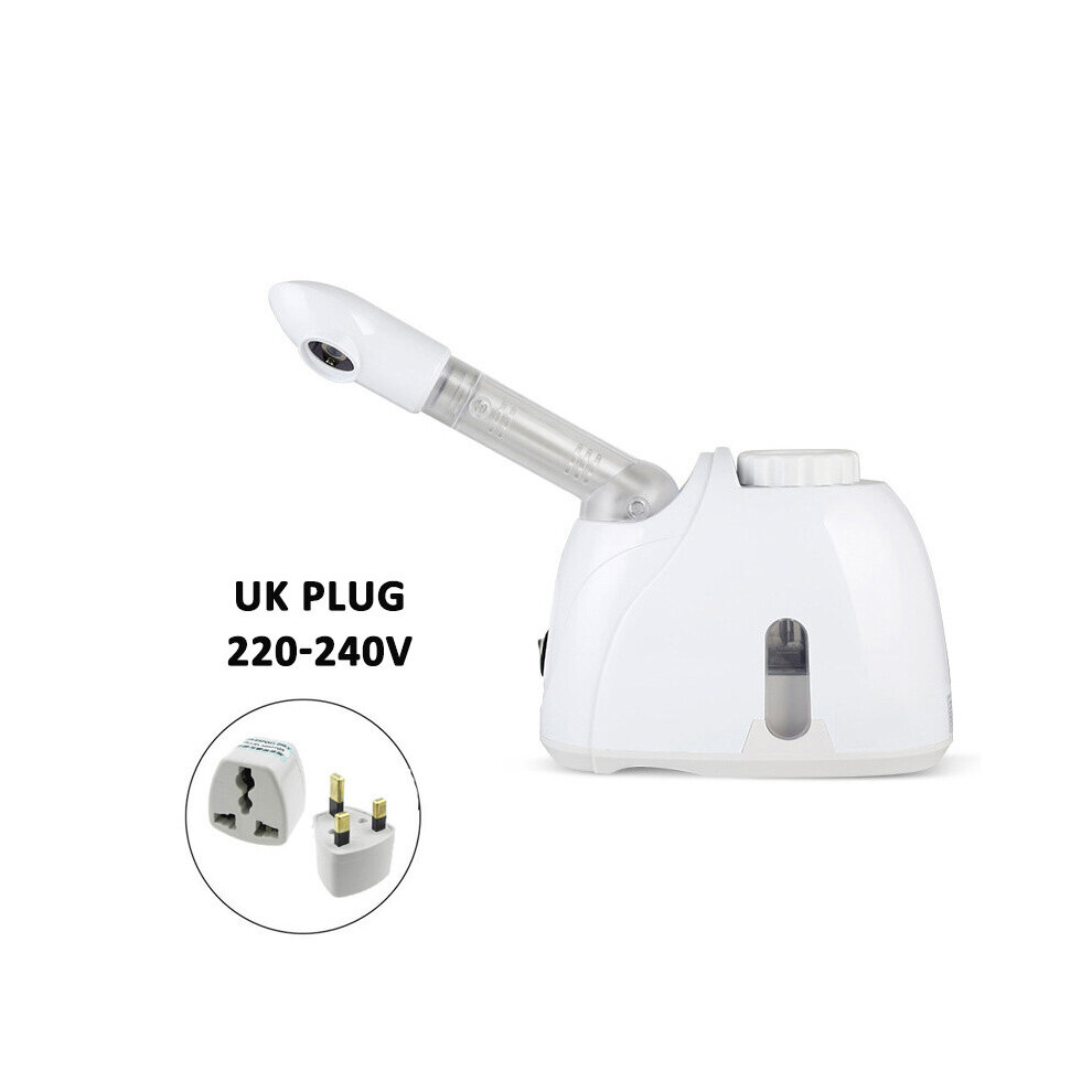 (a-UK plug) Ozone Facial Steamer Warm Mist Humidifier for Face Deep Cleaning Vaporizer Sprayer Salon Home Spa Skin Care Whitening
