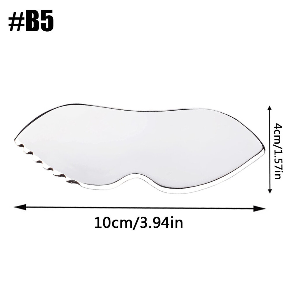 Dechoicelife (A-B5) Stainless Steel Gua Sha Scraping Massage Tool Lymphatic Drainage Massager Anti-Cellulite Body Shaping Relieve Muscle Soreness