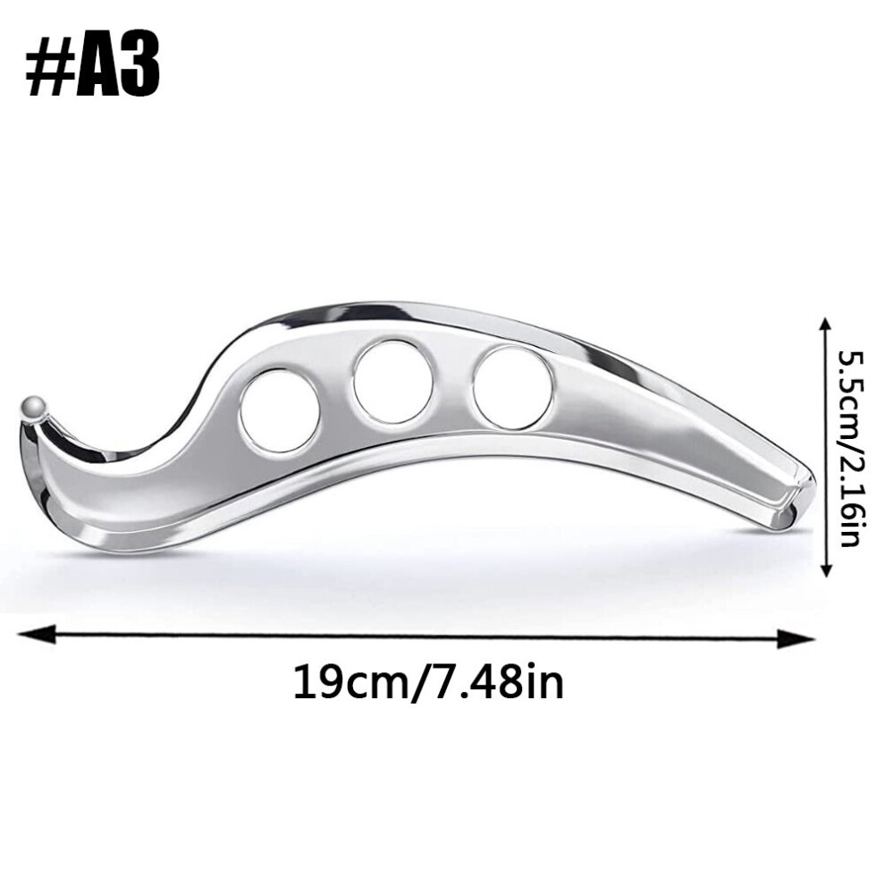 Dechoicelife (A-A3) Stainless Steel Gua Sha Scraping Massage Tool Lymphatic Drainage Massager Anti-Cellulite Body Shaping Relieve Muscle Soreness