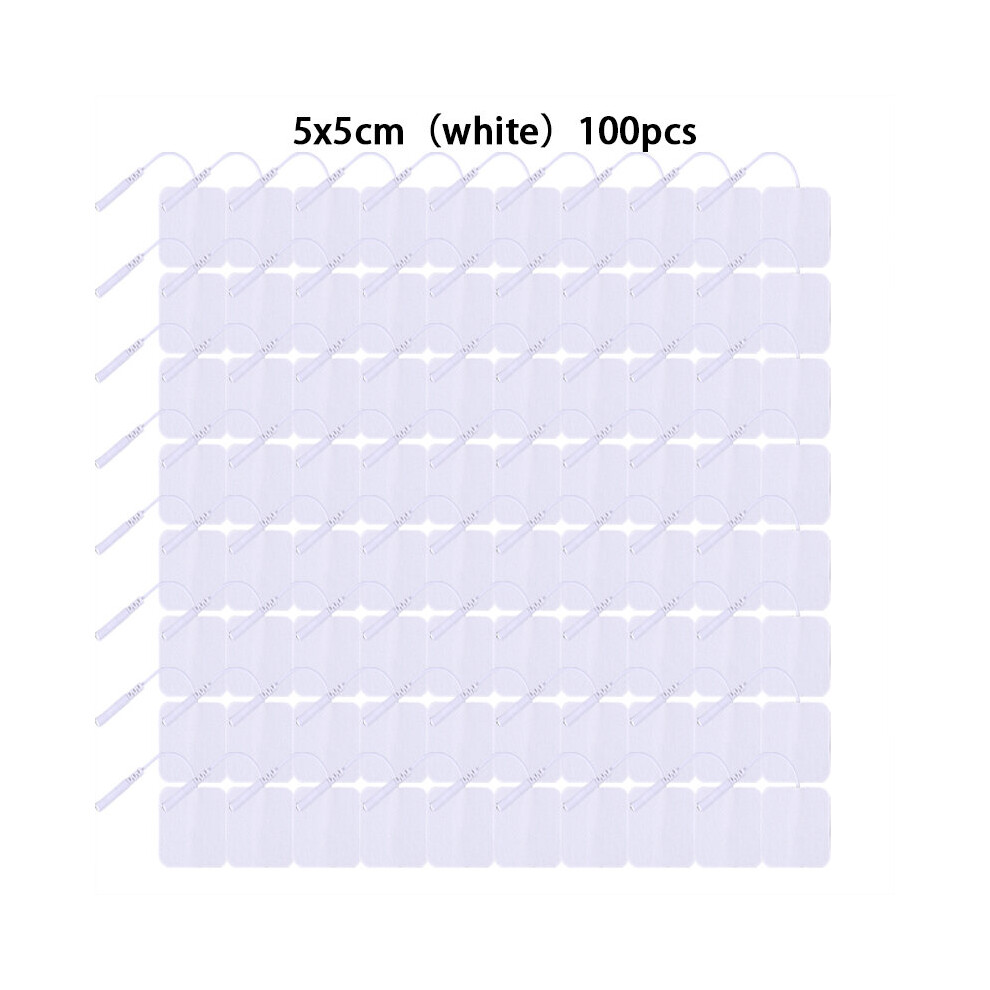 (a-100pcs 5X5m) Non-woven Fabric Self Adhesive Replacement Pads Muscle Stimulator Electrode Pads  for Tens Electrodes Physiotherapy Machine-image-OPC-PC9PHGD-NEW