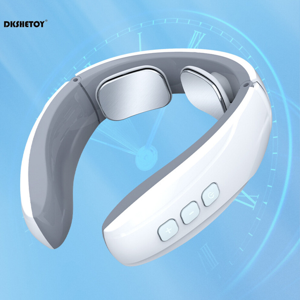 Dechoicelife (A-Usb Rechargeable) Electric Neck Massager Acupoints Lymphvity Massage Device With Ergonomic U-Shaped Design Therapy Kneading Vertebra Cervical