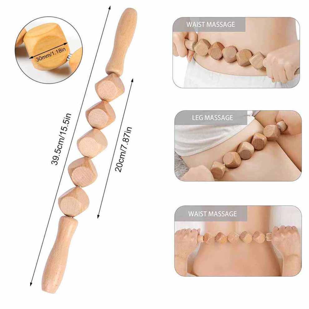 Dechoicelife (A-5 Tube Roller) 1Pc Wood Slimming Scraping Guasha Tool Anti Cellulite Body Sculpting Massage Roller For Muscle Pain Relief Blood Circulation