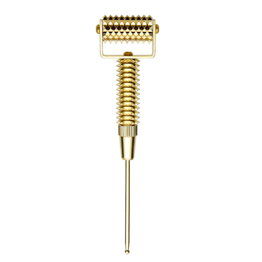 Dechoicelife (A-Type-A) Metal Trigger Point Massager Pen Meridian Massage Tool Reflexology Gua Sha Roller Face Massager Acupoint Stimulator Spa Therapy