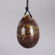 (a-45x30 mm) Dragon Blooded Stone Yoni Egg Natural Jasper Set Drill Crystal Mineral Ball Kegel Exercise Pelvic Floor Muscle Vagina For Woman