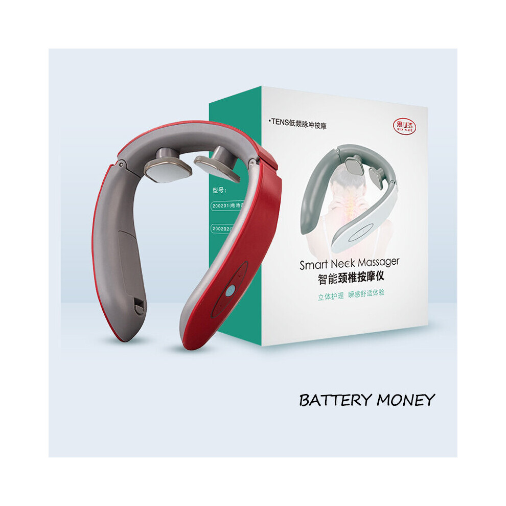 Dechoicelife (A-Battery 03) Portable Cervical Spine Massage Instrument Neck Protection Instrument Physiotherapy Instrument Neck Shoulder Neck Pulse Massager