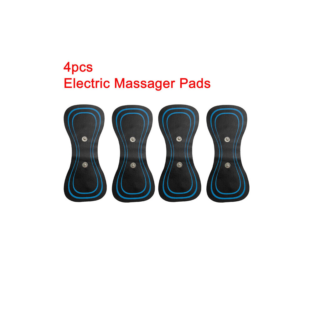 Dechoicelife (A-4Pcs Patch) Ems Electric Pulse Neck Massager Cervical Massage Patch 8 Mode Lcd Display Neck Stretcher Back Muscle Stimulator Relief Pain