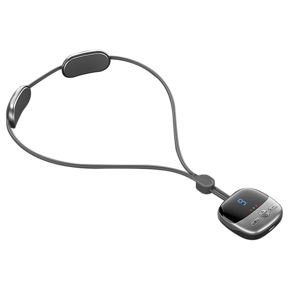 Dechoicelife (A-Gray) Portable Neck Massager Comfortable Smart Neck Pendant Massage Instrument Double Pulse Pendant Massage Instrument With 4 Massage