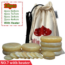 (a-NO7) Tontin Jade Hot Stone Massage Heater natural Jade glaze hot stone massage Set 16pcs/set massager back massage massageador Health
