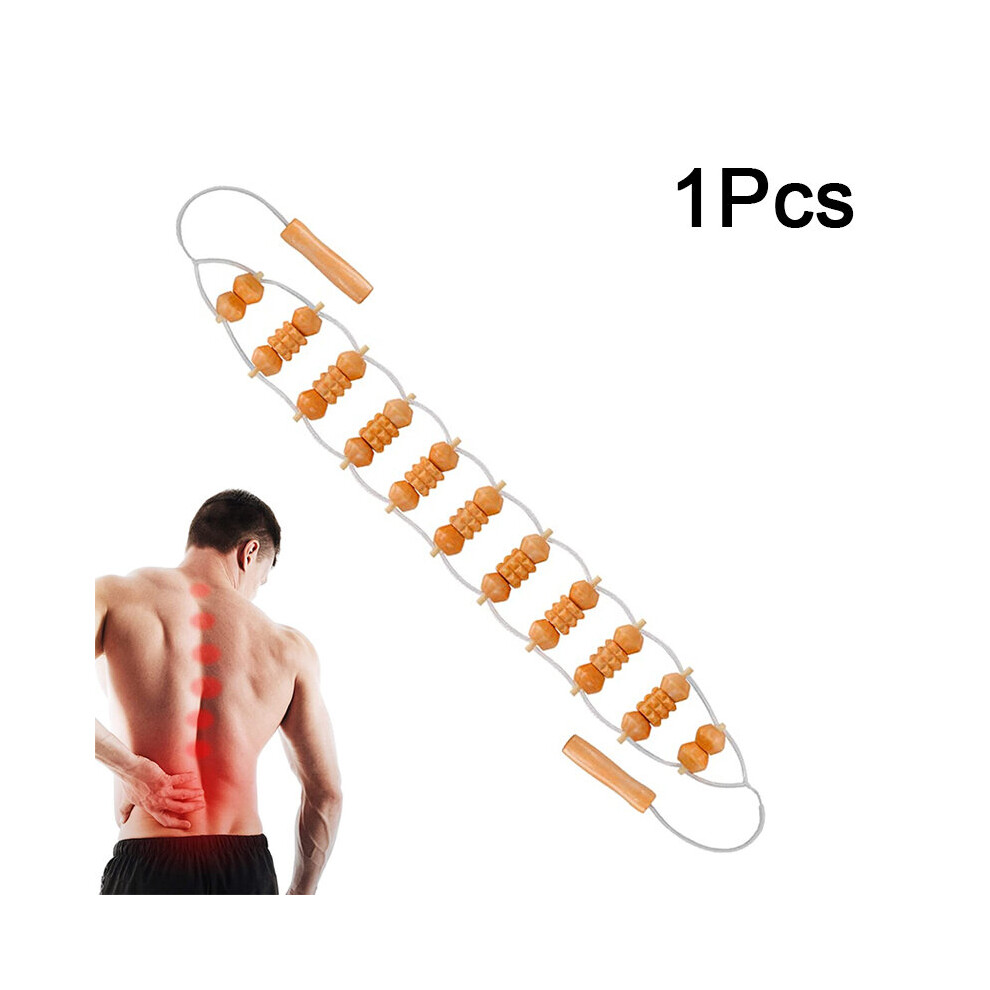 Dechoicelife 1Pcs Back Massager With Rollers And Rope,Multi-Functional Back Roller & Neck Massager,Eases Muscle Tension& Supports Skin Health