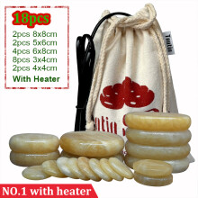 (a-NO1) Tontin Jade Hot Stone Massage Heater natural Jade glaze hot stone massage Set 16pcs/set massager back massage massageador Health