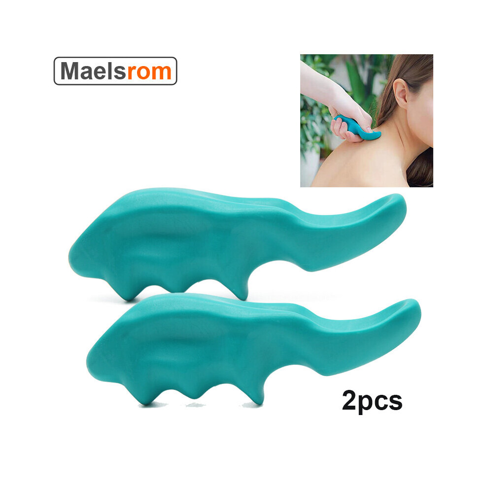 Dechoicelife Green 2 Pcs Deep Tissue Massage Tool Trigger Point Massage Tool Thumb Saver Massager Thumb Protector Tool Point Massager