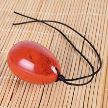 (a-45x30 Red Jasper) Big Yoni Egg 100% Natural Stone Healing Jade Crystal Egg Drill 45*30 MM Mineral Ball Kegel Massage Pelvic Floor Muscle Vaginal