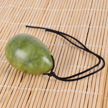 (a-45x30 Helu Jade) Big Yoni Egg 100% Natural Stone Healing Jade Crystal Egg Drill 45*30 MM Mineral Ball Kegel Massage Pelvic Floor Muscle Vaginal
