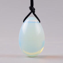 (a-45x30 Opalite) Big Yoni Egg 100% Natural Stone Healing Jade Crystal Egg Drill 45*30 MM Mineral Ball Kegel Massage Pelvic Floor Muscle Vaginal