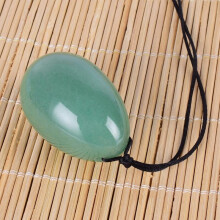 (a-45x30 Aventurine) Big Yoni Egg 100% Natural Stone Healing Jade Crystal Egg Drill 45*30 MM Mineral Ball Kegel Massage Pelvic Floor Muscle Vaginal
