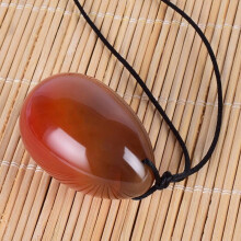 (a-45x30 red agate) Big Yoni Egg 100% Natural Stone Healing Jade Crystal Egg Drill 45*30 MM Mineral Ball Kegel Massage Pelvic Floor Muscle Vaginal