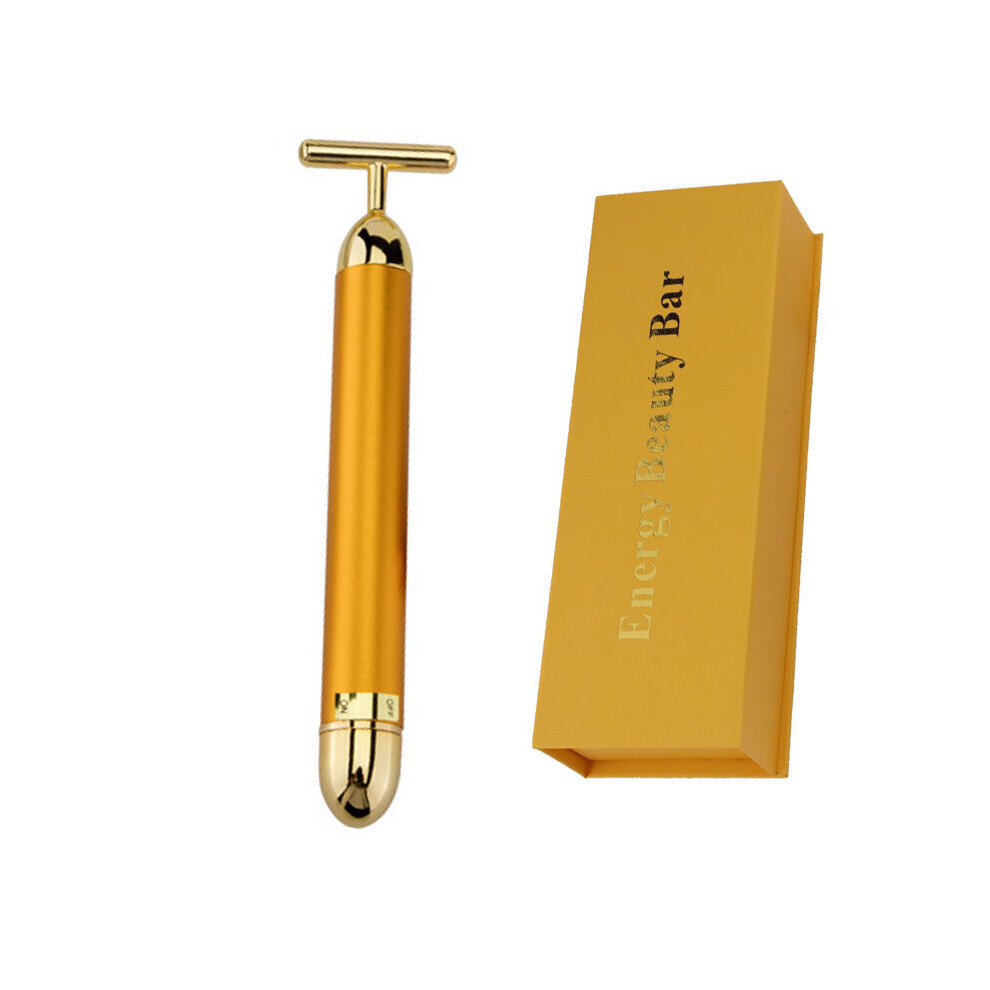 Dechoicelife (A-Golden Set) Facial Massager T-Shape Electric Sign Face Massage Tools For Sensitive Skin Face Pull Tight Firming Lift Relieve Fatigue
