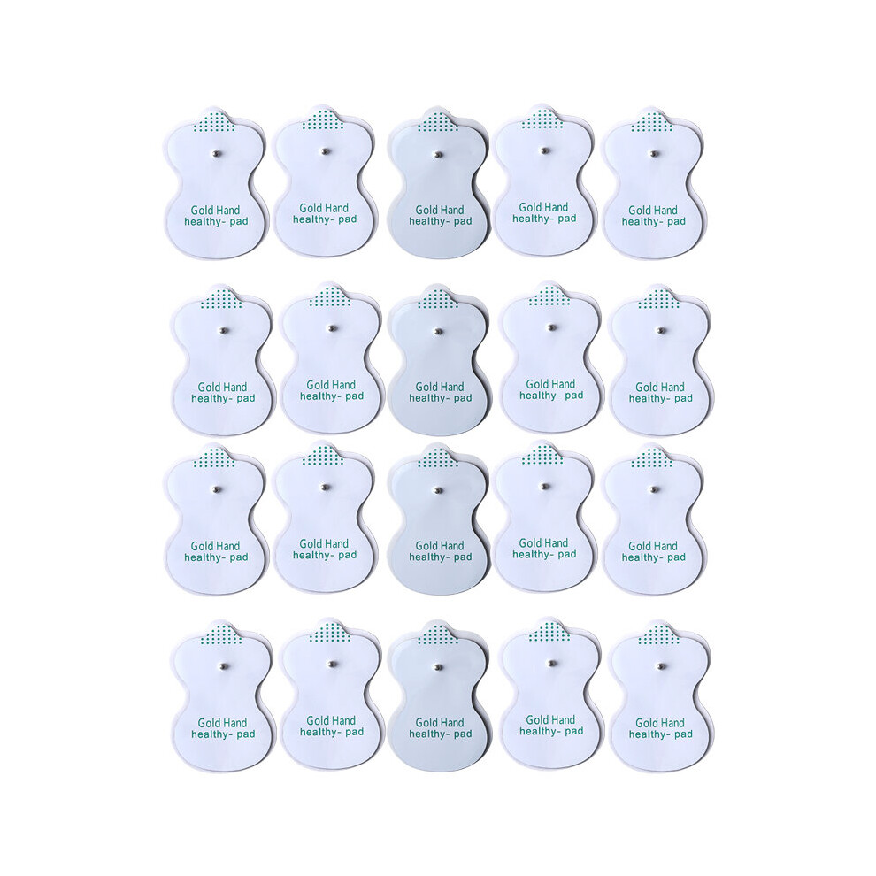 Dechoicelife (A-20Pcs) 10/20Pelectrode Pads Reusable Massage Patch For Tens Electrodes Digital Therapy Machine 3.5Mm Plug Silicone Gel Electrode Pads