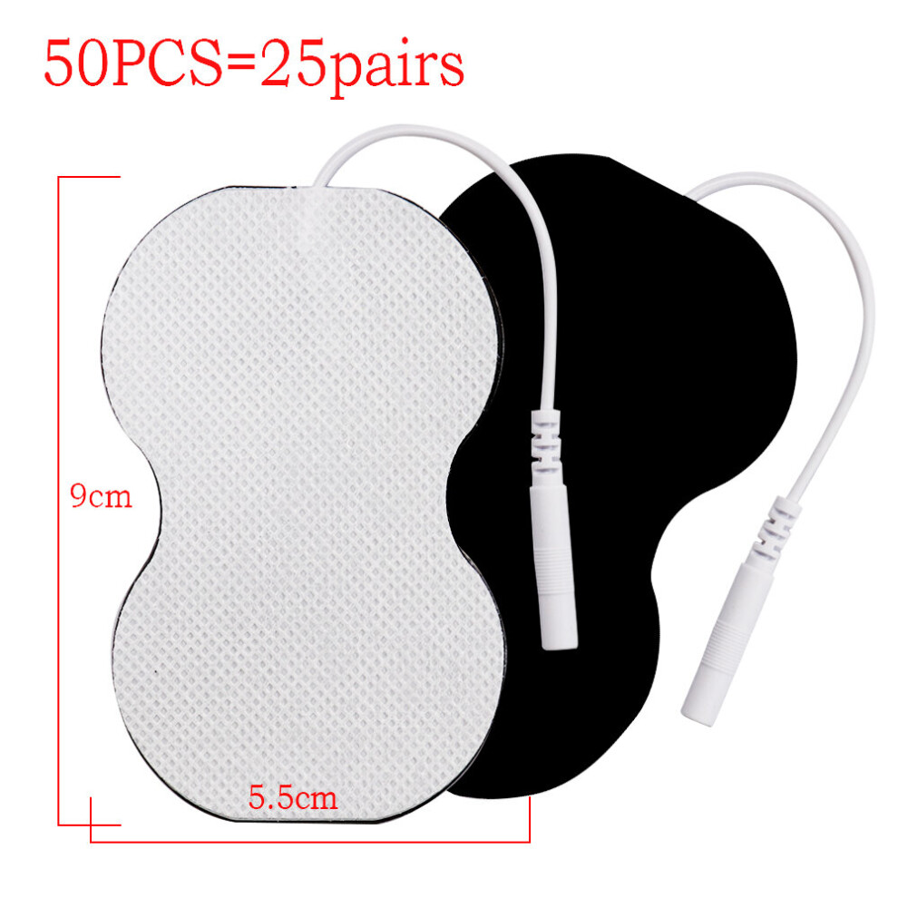 Dechoicelife (A-5.5X8.9cm 50Pcs) 20Pcs 2Mm Plug Reusable Tens Electrode Pads For Tens Digital Acupuncture Therapy Physiotherapy Device Muscle Stimulator Massager