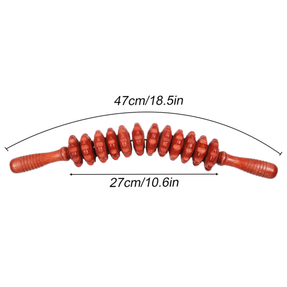Dechoicelife (A-Style4) Wood Therapy Roller Massage Tool Handheld Cellulite Trigger Point Stick Lymphatic Drainage Anti Cellulite Muscle Release Roller