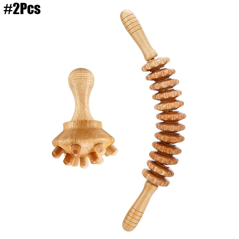 Dechoicelife Black (A-) Wood Therapy Massage Tools Lymphatic Drainage Massager Body Sculpting Tools For Maderoterapia Colombiana,Anti-Cellulite Massager