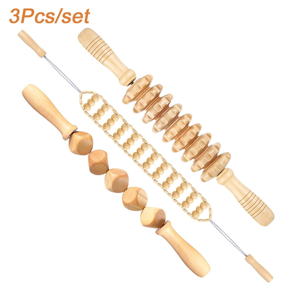 Dechoicelife (A-3Pcs) Wooden Gua Sha Tool Scraping Board Massage Tool Slimming Guasha Massage Board Gua Sha Scraper Body Massage Therapy Tool