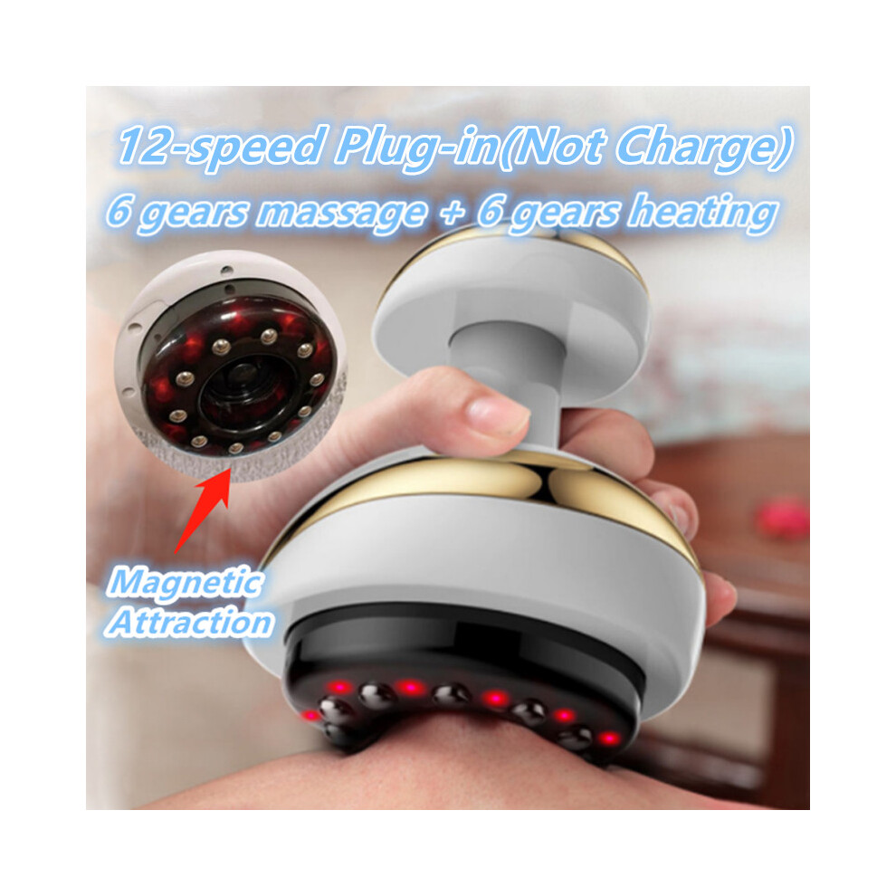 Dechoicelife (A-12-Speed Plug-In) Cellulite Massager Eletric Gua Sha Tools Muscle Machine Foot Massager For Body Massager Abdominal Fat Reducer Back Massager