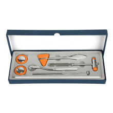 (a-Orange) Medical Neurological Massager Hammer Multifunctional Percussor Diagnostic Reflex Percussion Massage Hammer Nerve Check Tool Set