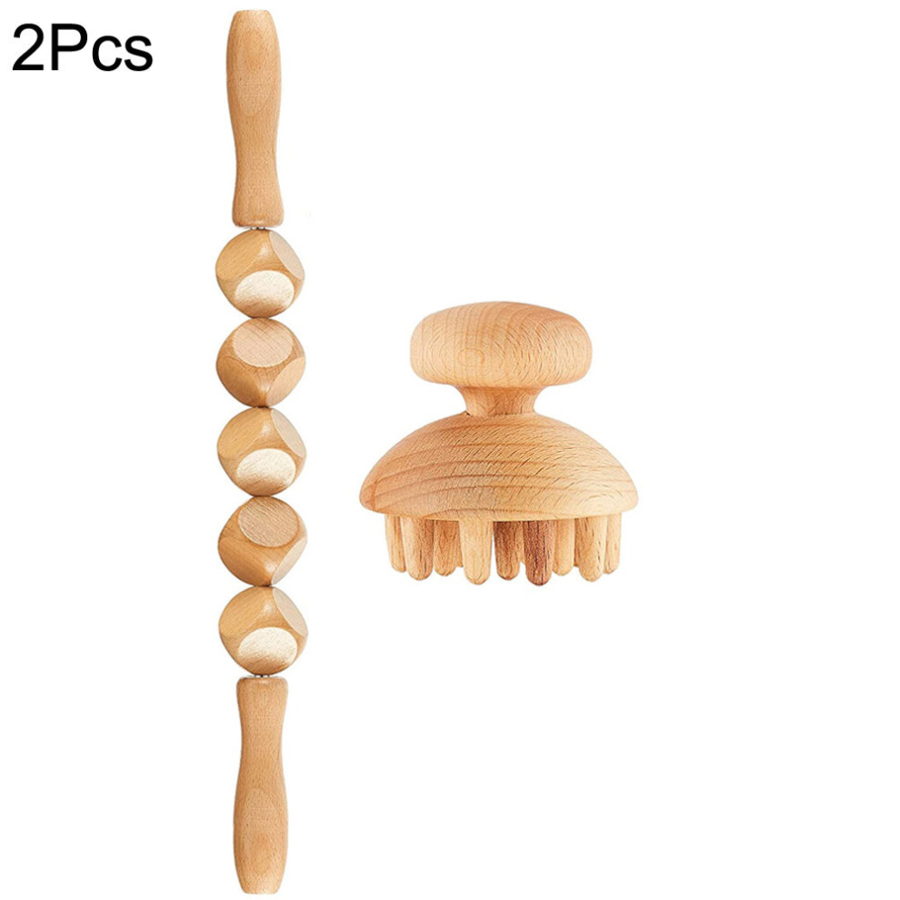 Dechoicelife (A-Black) Wood Therapy Massage Tools,Lymphatic Drainage Massager Tool Set,Wood Massage Cup Massage Rollers Contouring Board,Body Sculpting