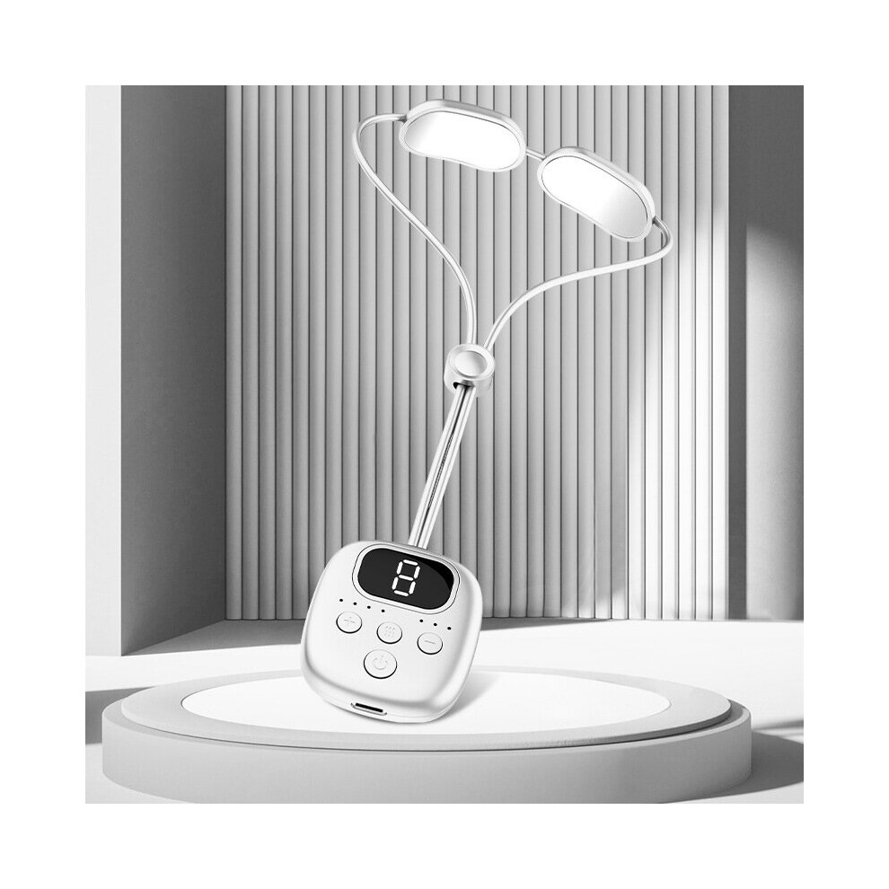 Dechoicelife White (A-) Electric Neck Massager With Heating Ems Muscle Stimulator Pulse Hot Massager 4 Modes 9 Levels Cervical Spine Kneading Relaxation