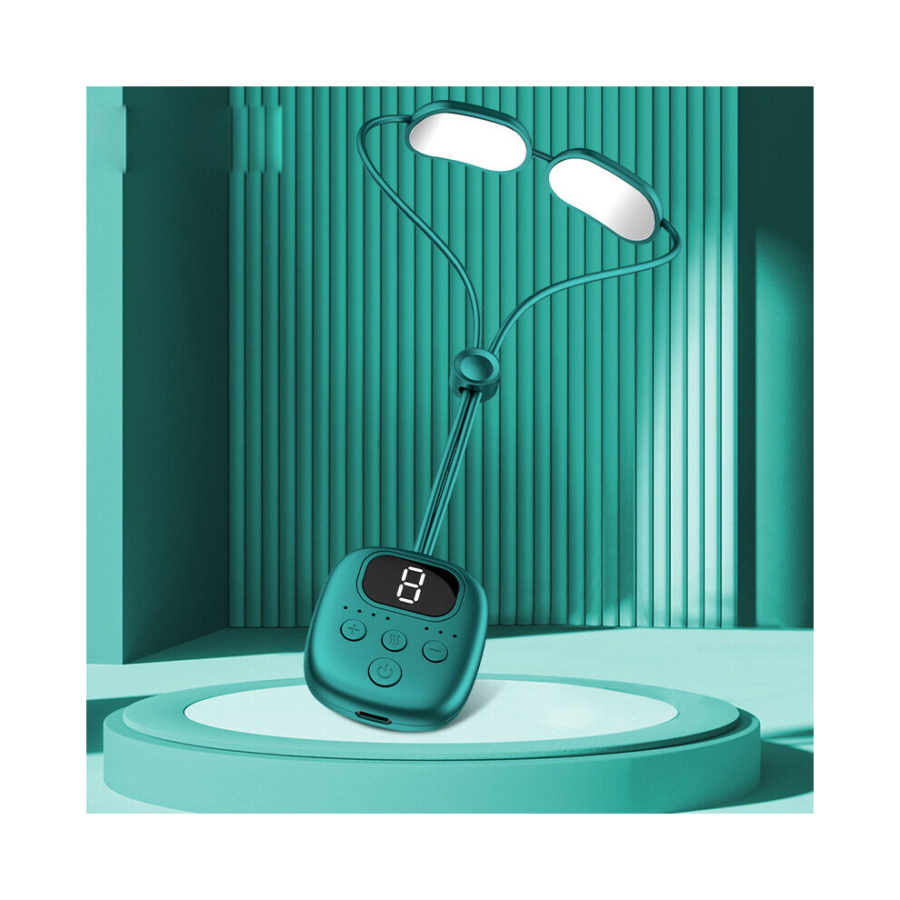 Dechoicelife Green (A-) Electric Neck Massager With Heating Ems Muscle Stimulator Pulse Hot Massager 4 Modes 9 Levels Cervical Spine Kneading Relaxation
