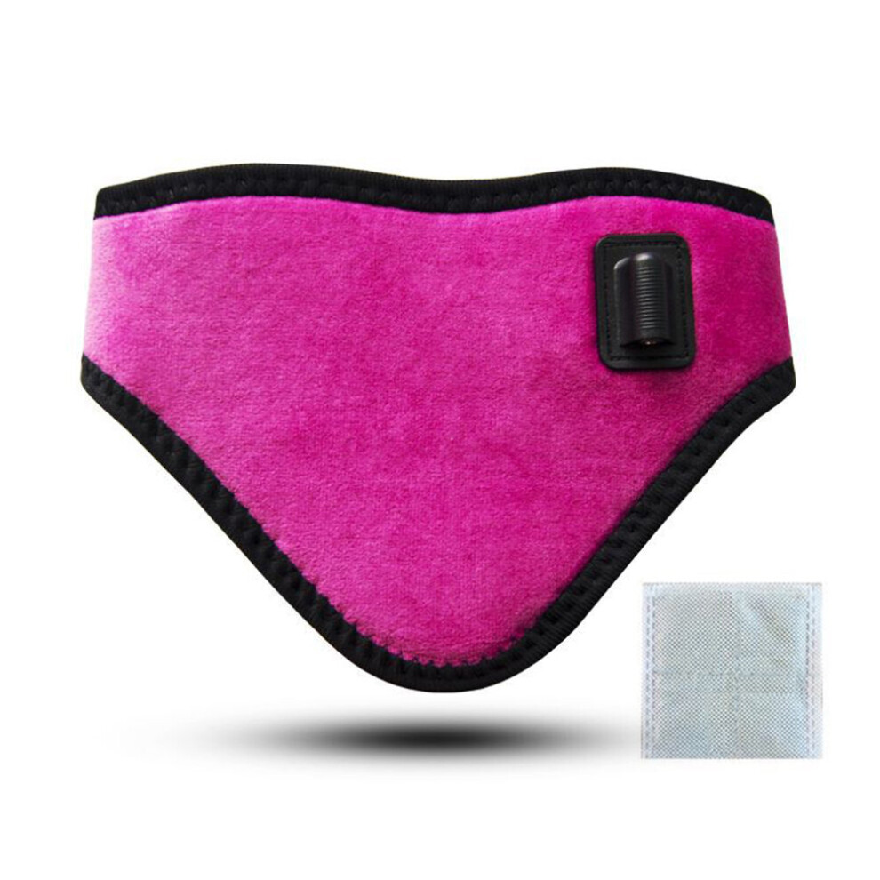 Dechoicelife (A-Mugwort Rose Red) Graphene Electric Heating Neck Strap Portable Safe Cervical Vertebra Therapy Device Moxibustion Neck Protector Pain Relieve Tool