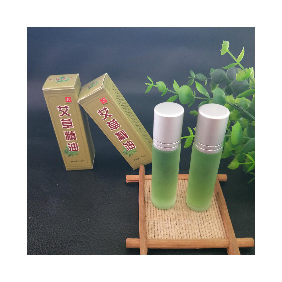 Dechoicelife (A-2 Boxes) 10Ml Wormwood Scraping Essential Oil Mugwort Pure Nature Moxibustion Oils Meridian Massage Cupping Moxa Accessories Health Care